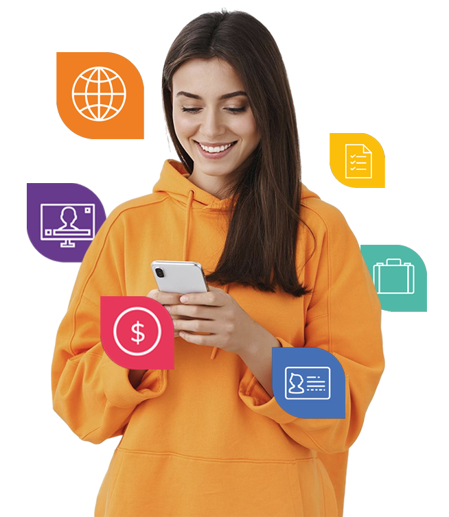 Personas trabajando en sus computadores con Q10